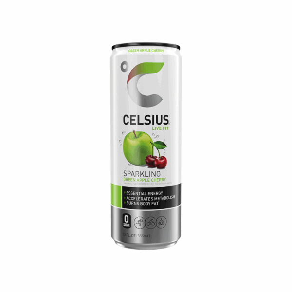 Celsius Energy Drink, Sparkling Green Apple Cherry