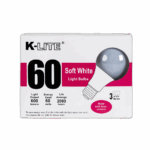 K-Lite, Light Bulb, 60 Watts