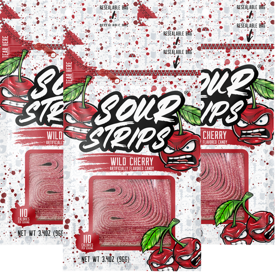 Sour Strips Wild Cherry