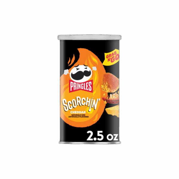 Pringles, Potato Chips, Scorchin, Cheddar