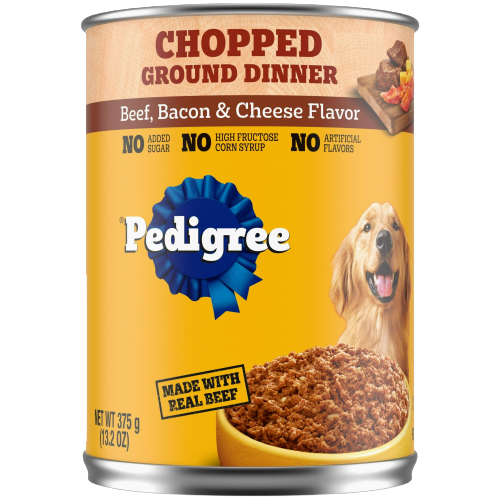 Pedigree, Chopped Ground Dinner, Beef, Bacon & Cheese
