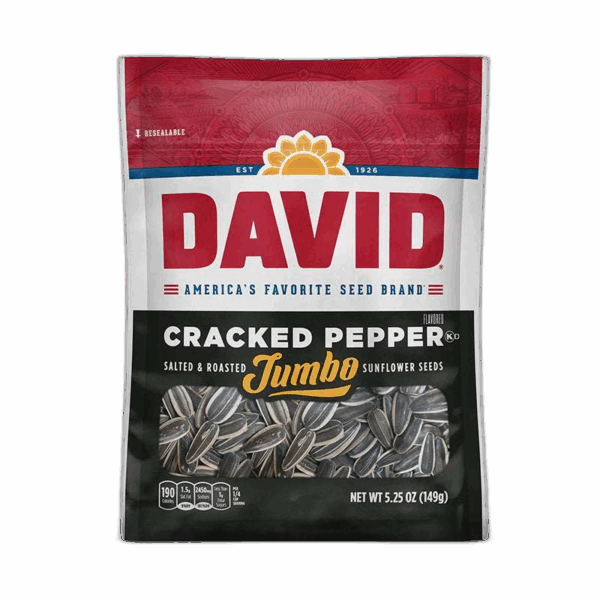 David Seeds, Sunflower Seeds, Jumbo, Cracked Pepper