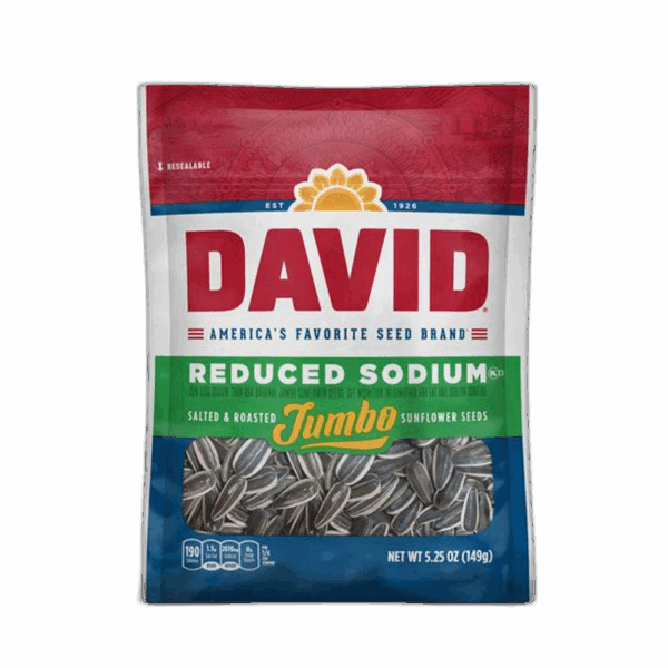 David Seeds, Sunflower Seeds, Jumbo, Reduced Sodium