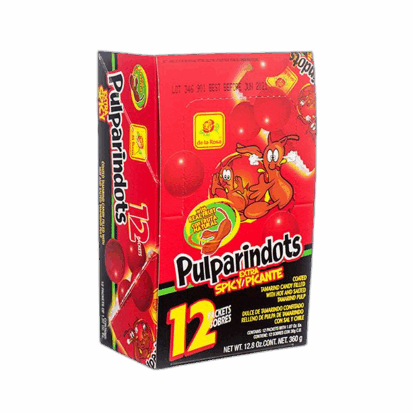 De La Rosa Pulparindots, Extra Picante, 360 g, 12 count (1 Pack)