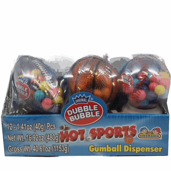 DOuble Bubble Hot Sports Gumball Dispenser