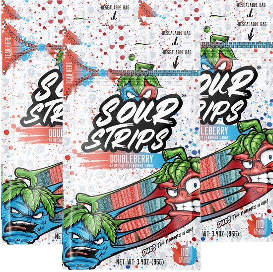 Sour Strips Doubleberry