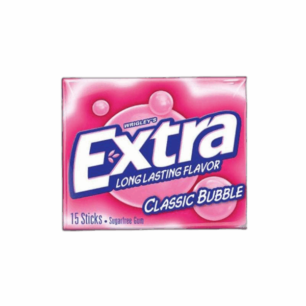 Extra Sugar Free Chewing Gum, Classic Bubble