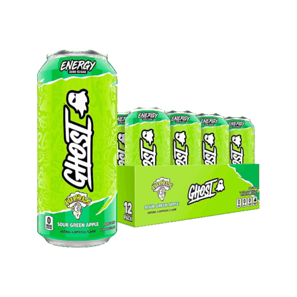 Ghost, Energy Drink, Warheads, Sour Green Apple