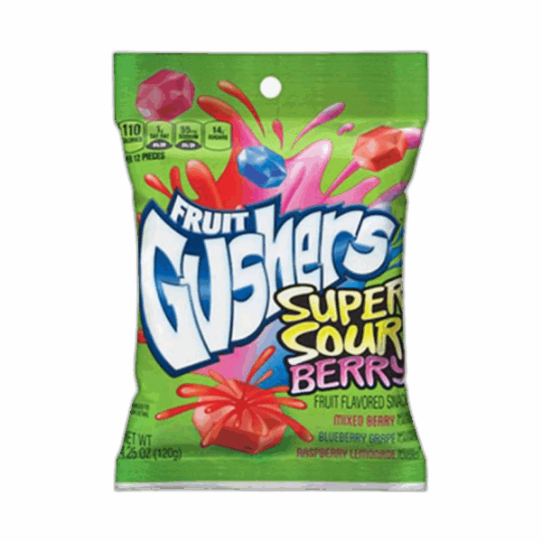 Gushers, Fruit Snacks, Super Sour Berry