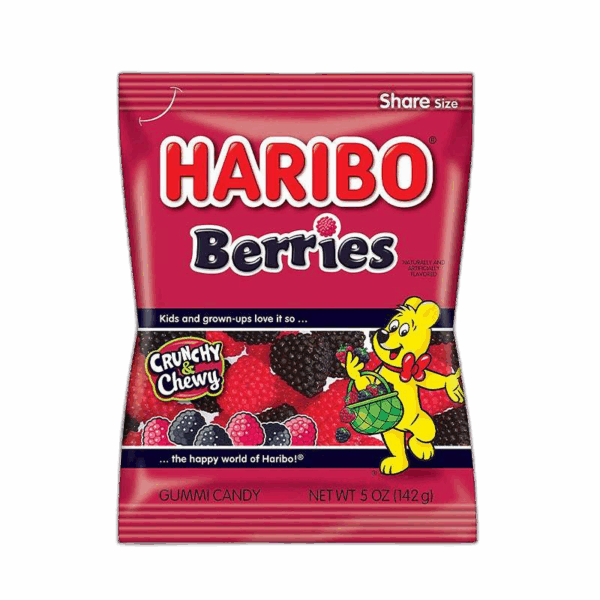 Haribo Gummi Candy, Berries, Share Size