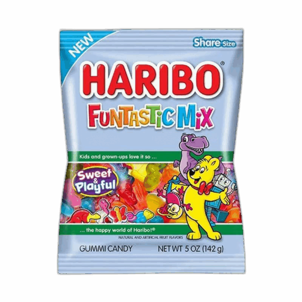 Haribo Gummi Candy, Funtastic Mix, Share Size