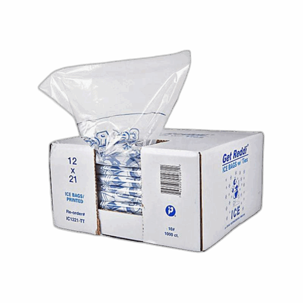 Ice Bags, 7" x 4" x 21", 7 lb