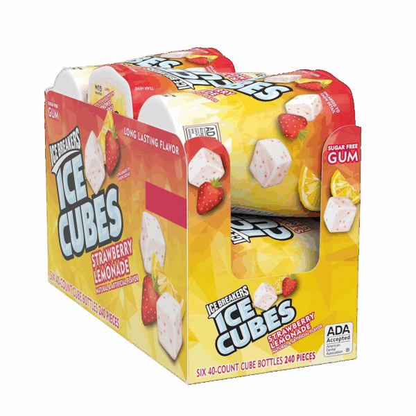 Ice Breakers Cubes Bottle Strawberry Lemonade