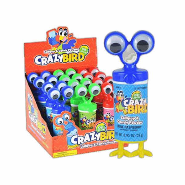 Koko's, Dip-N-Lik, Lollipop & Candy Powder, Crazy Bird