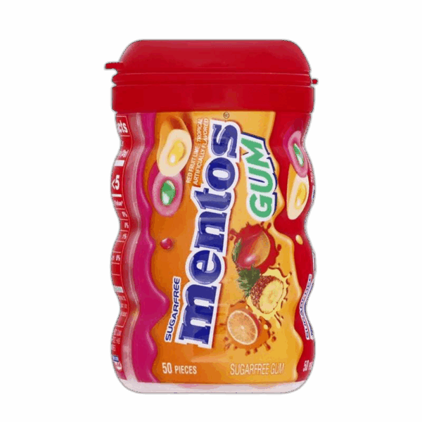 Mentos Pure Fresh Sugar Free Chewing Gum, Redfruit Lime
