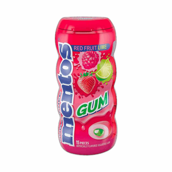 Mentos Pure Fresh Sugar Free Chewing Gum, Redfruit Lime