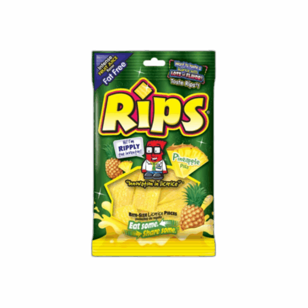 Rips Bite-Size Licorice Pieces, Pineapple