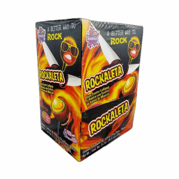Rockaleta, Lollipop Chili Layered with Gum Center