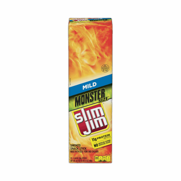 Slim Jim, Smoked Meat Sticks, Monster Size, Original Mild