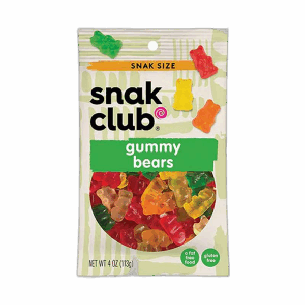 Snak Club Gummy Bears, Snack Size,