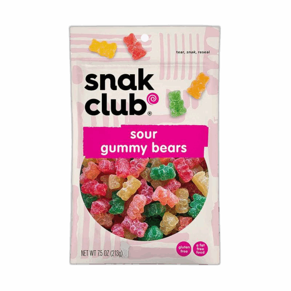 Snak Club Sour Gummy Bears, Premium Pack