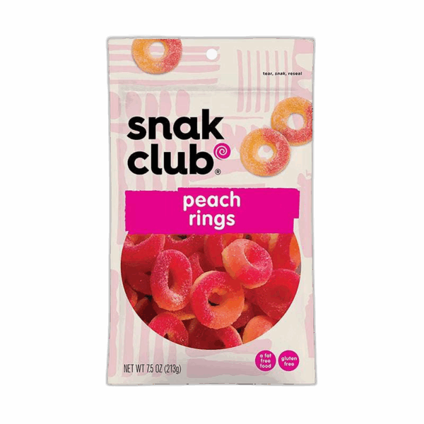 Snak Club Sour Peach Ring, Premium Pack
