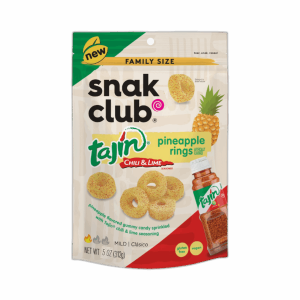 Snak Club, Tajin, Chile & Lime Seasoned Pineapple Rings