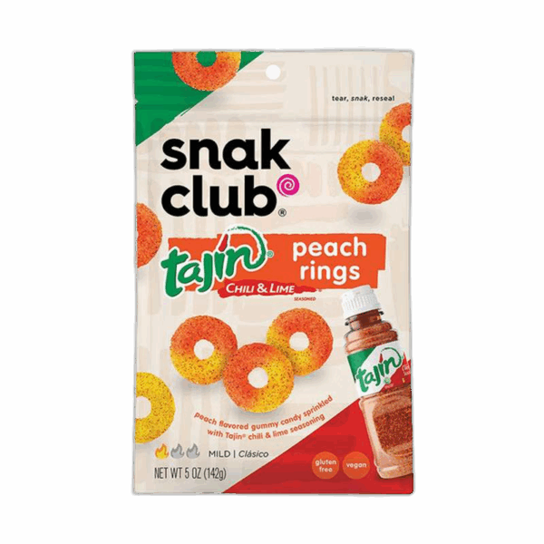 Snak Club Tajin Chili & Lime Peach Ring, Premium Pack