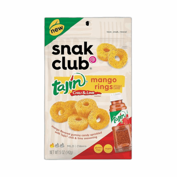Snak Club, Tajin, Chili & Lime Seasoned Mango Rings