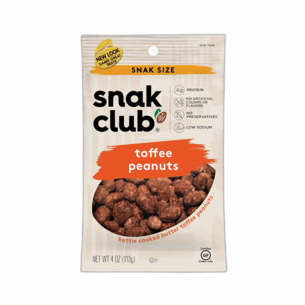 Snak Club Toffee Peanuts, Snack Size