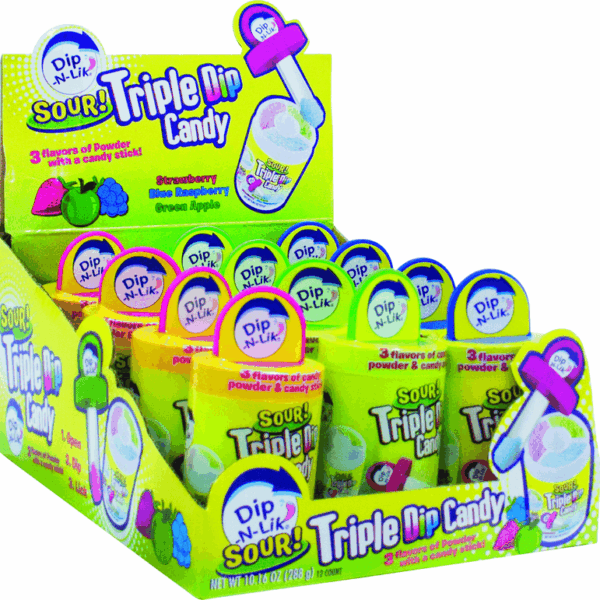 Kids Novelty Sour Trpl Dip Cndy
