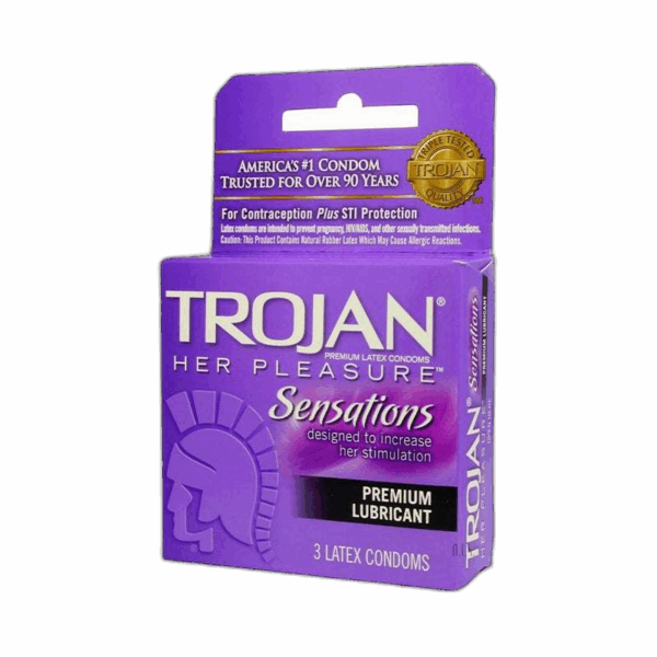 Trojan, Condoms, Her Pleasure Sensations, Lubricated
