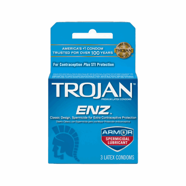 trojan Condoms spermicidal 3ct