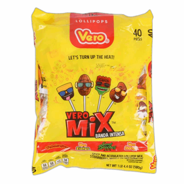 Vero Mix Banda Intensa Lollipop, 580 g, 40 count (1 Pack)