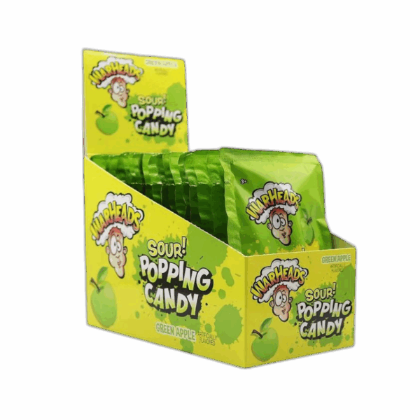 Warheads, Sour Popping Candy, Green Apple