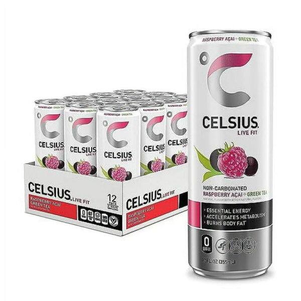 Celsius Energy Drink, Raspberry Acai Green Tea